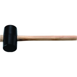 ค้อนยาง 64 มม. เส้นผ่านศูนย์กลางหัว 113 มม. ความยาว สีดำ ES 90 ชอร์ เอ หน้าแบน TECWERK - Product Image 1