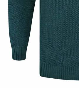 2024 hommes col haut coton pull hiver couleur unie broderie pull avec respirant manches longues - Product Image 3