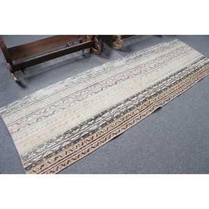 Tapis turc vintage 2,7x8,5 pi (81x260 cm), tapis à imprimé animal brun - Product Image 2
