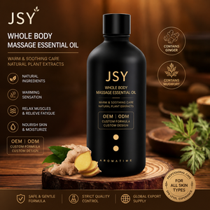 Huile de massage au gingembre et à l'armoise <span class=keywords><strong>JSY</strong></span> pour les épaules, le cou et le dos, huile essentielle végétale chauffante pour le corps entier, spa, marque privée OEM ODM - Product Image 1