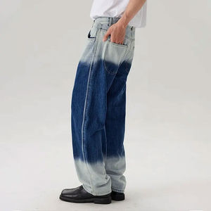 Meilleures ventes 2025 Pantalon en jean baggy à jambes larges sur mesure Pantalon en jean pour hommes Design personnalisé Pantalon en jean pour hommes Service OEM - Product Image 2