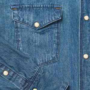 High Quality Long Sleeve Mens Western <b>Cowboy</b> <b>Shirts</b> Custom Logo Label Horn Button Plaid Cotton Denim <b>Shirts</b> - Product Image 4