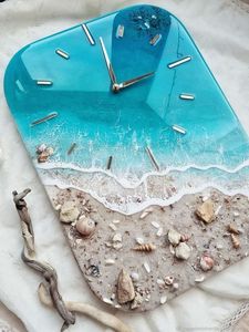 HORLOGE MURALE EN RÉSINE DRIVEN AVEC Horloge Murale au Design Artistique Unique Fait Main Art Résine d'Inde - Product Image 6