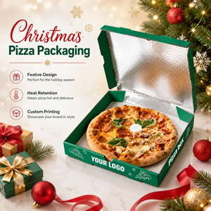 Caja <span class=keywords><strong>de</strong></span> Pizza con Forro <span class=keywords><strong>de</strong></span> Papel <span class=keywords><strong>de</strong></span> Aluminio <span class=keywords><strong>para</strong></span> <span class=keywords><strong>Navidad</strong></span>, Entrega a Domicilio, Logotipo Personalizado, Empaque <span class=keywords><strong>de</strong></span> Alimentos Corrugado <span class=keywords><strong>para</strong></span> Restaurante - Product Image 5