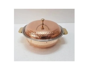 Vajilla para el hogar personalizada de acero inoxidable de metal de forma redonda cazuelas con acabado antiguo de cobre utensilios de cocina creativos - Product Image 5