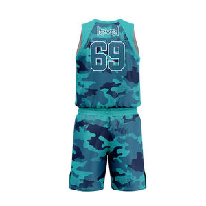 Uniforme de basket-ball personnalisé pour hommes avec conception respirante Ensembles bas quantité minimale de commande dernier logo imprimé - Product Image 2