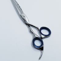Ciseaux de barbier professionnels de haute qualité, finition polie en acier à haute teneur en carbone, emballage personnalisé, logo personnalisé, sur mesure