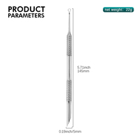 Outil de gravure réutilisable en acier inoxydable de qualité supérieure A+, grattoir à boucle, biseau circulaire, pousse-cuticules double extrémité pour manucure