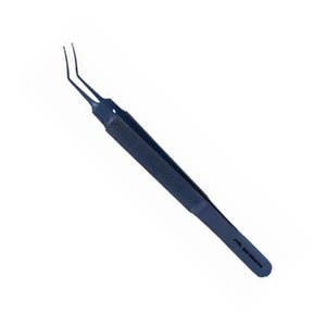 Forceps de Capsulorhexis de Précision Utrata, Courbé Angulaire, Instrument Microchirurgical Ophtalmique, Poignée Manuelle, 11,5 cm, Certifié CE - Product Image 2
