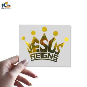 Décalcomanie de transfert de chrome doré de luxe personnalisé Autocollant de logo métallique étanche en PVC Impression UV Décoratif brillant et écologique - Product Image 5