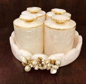 Handmade Luxury Resin Jar Set Stylish Storage Solution with <b>Ornament</b> & Bobble Head Premium Decorative for Home & <b>Kitchen</b> - Product Image 2