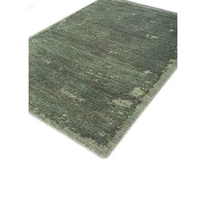 Tapis en laine noué à la main Urban Pause Kavi Green, couleur unie, puzzle abstrait rectangulaire pour couloir et chambre AKWS-325 - Product Image 2