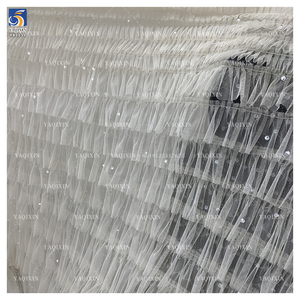 YX1151 di alta qualità 200gsm maglia 3D <span class=keywords><strong>Tulle</strong></span> <span class=keywords><strong>rosso</strong></span> gonna gonfia tessuto con paillettes <span class=keywords><strong>Tulle</strong></span> <span class=keywords><strong>Tulle</strong></span> per bambina 'vestito da principessa 5 yarde - Product Image 6