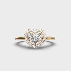 Meilleure qualité Bague en diamant romantique en forme de coeur pour anniversaire 925 bijoux personnalisables en argent ou en or disponibles au meilleur prix - Product Image 1