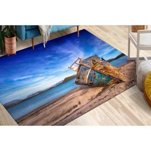 <b>Beach</b> Boat Landscape <b>Rug</b>: 3D Printed Area <b>Rug</b>,Nonwoven Soft <b>Rug</b> - Product Image 2