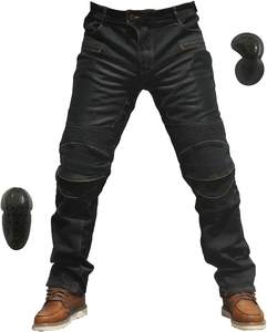 Jeans de protection moto D-Ride avec genouillères plissées, protections CE, respirant, séchage rapide, en polyester/coton, toutes saisons - Product Image 2