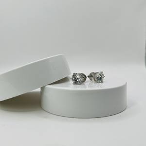 Clous en diamant de laboratoire certifiés GIA, pureté VS1, 2,00 carats, taille brillant, or blanc 9 carats, minimalistes, unisexes, pour mariage, fiançailles, fête - Product Image 2