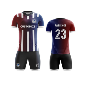 Uniforme de Fútbol Personalizado Rojo y Blanco con Negro y Verde, Impresión por Sublimación Estilo Tailandés, Uniformes de Fútbol a Precios Razonables - Product Image 2