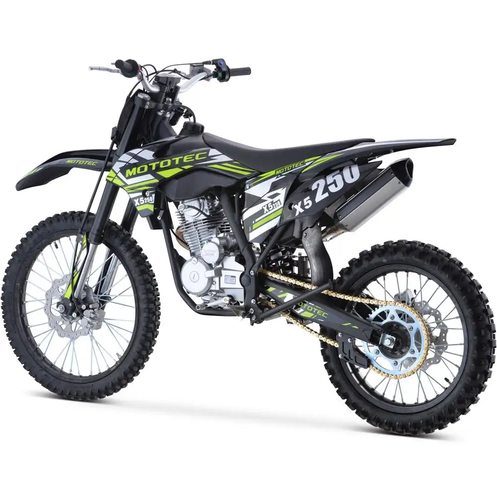 BEST SELLING MotoTeec X5 250cc 4-Stroke Gas Dirt Bike Black