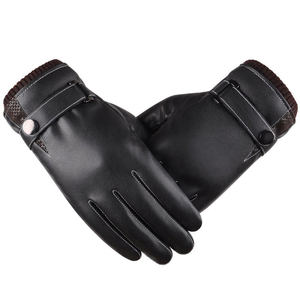 Gants de mode hiver vente en gros en cuir véritable 2024 travailleurs chauds sport gants en cuir uni du Pakistan - Product Image 5