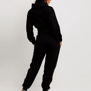 Recién llegado, conjuntos de Top corto para mujer, conjunto de 2 piezas para mujer, chándal de algodón 100%, chándal, chándal, tasa de fábrica, chándales más vendidos - Product Image 2