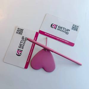 Pince à cils GETUP BROSONS, revêtement rose clair, forme cœur, acier inoxydable, outil de précision, logo personnalisé - Product Image 6