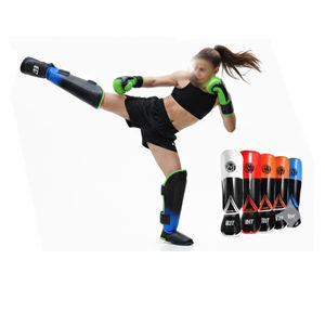 Espinilleras de Boxeo Profesionales Personalizadas de Alta Calidad, Cuero PU Transpirable, Cierre de Velcro, Entrenamiento, Sparring, Golpes - Product Image 3