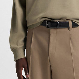 เสื้อสเวตเชิ้ตผู้ชายสไตล์ลำลองทรงโอเวอร์ไซส์ สีพื้น ออกแบบโลโก้ได้ คอกลม แขนยาวทรงหลวม - Product Image 3