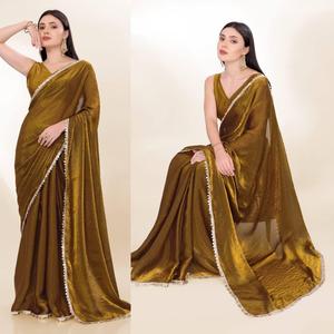 ผ้าส่าหรีผ้าไหมพิมพ์ลายดิจิทัลแฟชั่นอินเดียพร้อมงานเย็บปักถักร้อยงานแต่งแฟนซีสุดพิเศษจากนักออกแบบแบบดั้งเดิมล่าสุด - Product Image 6