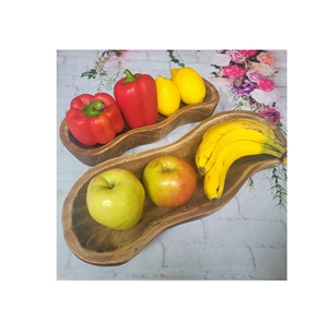 Elegant Wood Dough Fruits Bowl Table Centerpiece Decorative <b>Fruit</b> Bowl Antique Design <b>Wooden</b> Fruits Dough Bowl - Product Image 2