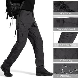 Fabricants professionnels de pantalons cargo multi-poches pour hommes, vente en gros de vêtements de sport et de fitness, pantalons cargo lavés pour hommes - Product Image 5