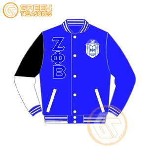 เสื้อแจ็กเก็ตทีมโรงเรียน Zeta phi Beta เสื้อแจ็กเก็ตสโมสรผ้าซาตินปักตราและมีตัวอักษรละเอียดกว่ากำหนดเอง - Product Image 5
