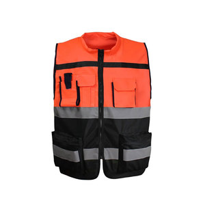 Fabricant professionnel pakistanais veste réfléchissante haute visibilité fermeture éclair avant maille gilet tactique haute visibilité sécurité sécurité - Product Image 3