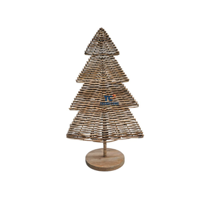 Natural Rattan Pine Tree <b>Christmas</b> Home Decorations for Home Vintage Style Hanging From Vietnam - Product Image 2