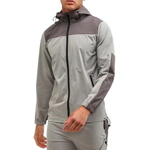 Chaqueta cortavientos con cremallera y logotipo personalizado para hombre, lona impermeable de nailon y poliéster para deportes al aire libre, servicio OEM - Product Image 1