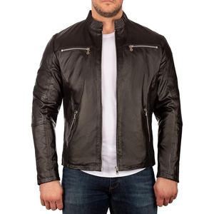 Conçue pour les motards qui attachent de l'importance à la qualité, cette veste de motard en cuir d'agneau véritable allie un design robuste et un confort luxueux. - Product Image 3