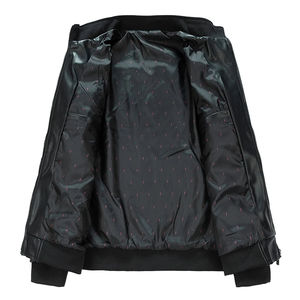 Chaqueta de Motociclista de Cuero y Lona Personalizada para Hombre, Estilo Casual de Invierno 2023, con Logotipo Frontal - Product Image 5