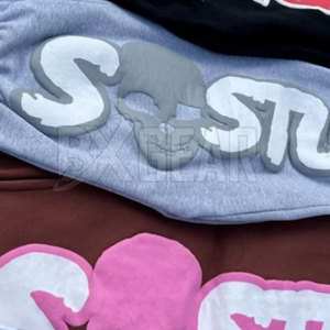 Fabricación de alta calidad de tamaño personalizado Puff impresión chándales Jogging trajes de gran tamaño Puff impresión chándal - Product Image 3