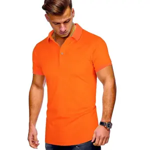 High Quality Men's Plain T Shirts Orange Color Custom Sublimation Men Polo Shirts Custom Sweat Shirts Best Men Apparels