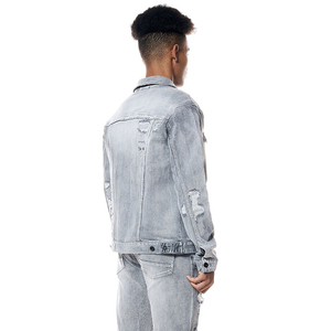 Chaqueta Vaquera Universitaria de Manga Larga para Hombre, Transpirable, Personalizada, de Talla Grande, en Algodón de Alta Calidad, al por Mayor - Product Image 5