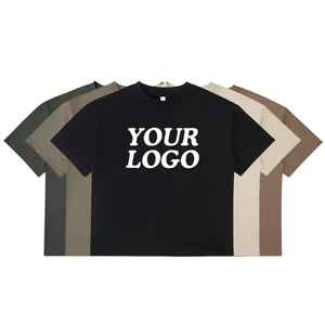 Personalizado blanco 100% algodón camisas fabricante de gran tamaño gráfico recortado Boxy camiseta de peso pesado serigrafía camiseta hombres - Product Image 1