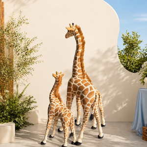 <span class=keywords><strong>Peluche</strong></span> Gigante Personalizzato a Forma di Giraffa, Realistico Animale da Safari, Morbido Giocattolo Imbottito per Decorazione Cameretta Bambini, Regalo OEM da Fabbrica - Product Image 2
