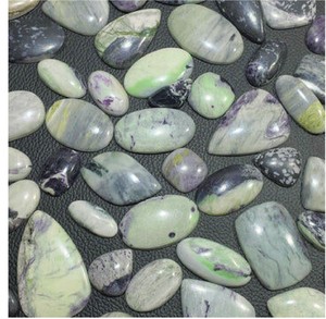 Kamererite de alta calidad suelta corte ovalado 3mm cabujón piedras preciosas de ágata natural - Product Image 2