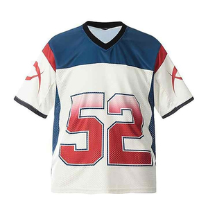 Camisetas de fútbol americano con ajuste personalizado Fábrica al por mayor Oem Odm Sublimación de tela suave Listo para equipos Liga y entrenamiento - Product Image 5