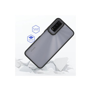 JoieCreatif Flora Funda de silicona transparente para teléfono, cubierta trasera protectora premium para Vivo Y20S, color rojo - Product Image 4