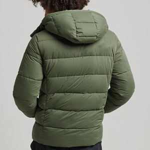2025 Low Price High Quality Solid <b>Green</b> Color Puffer Jacket for <b>Men</b> <b>Top</b> Selling Street Wear Oversize <b>Men</b> Bubble Jacket - Product Image 4