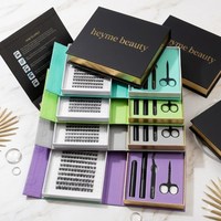 Juegos de Extensiones de Pestañas Reutilizables Wispy Volume para Marcas de Belleza, Clusters de Pestañas Personalizados, Marca Privada