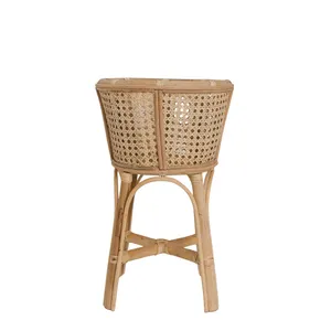 Eco Friendly Bali-Style Coastal Hoya Stand Planter Pots Handcrafted from Rattan and Cane by Vietnamese Artisans