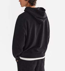 เสื้อฮู้ดดี้ทรงหลวมแบบมีซิป รุ่นใหม่มาแรง ทรงดรอปไหล่ ผ้าเทอร์รี่ฟอกสีสไตล์ฝรั่งเศส สำหรับผู้ชาย - Product Image 2