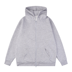 เสื้อฮู้ดซิปคุณภาพสูง ผ้าฝ้าย 100% พิมพ์ลายโลโก้แบบพัฟฟ์ น้ำหนัก 350 กรัม ทรงโอเวอร์ไซส์ สตรีทแวร์ ยูนิเซ็กส์ ผู้ชาย ฤดูใบไม้ผลิ - Product Image 6